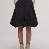 宽松休闲外卷边短裤 「 蓓蕾短裤 夏季 凌鸦ILNya 」差池_藏蓝