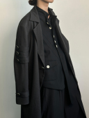 羊毛铁蹄复层三重领 「 袖 凌鸦ILNya 章大衣 」支离_深灰