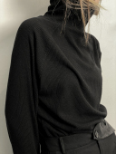 忍者针织打底衫 」支离_黑 百搭舒适指套贴身男女 凌鸦ILNya 「