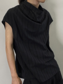 荡领流浪背心 」月海_黑 条纹肌理废土坎肩 凌鸦ILNya 「