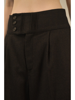 凌鸦ILNya-勃艮第红羊毛西裤