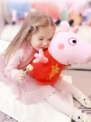 小猪佩奇 Плюшевая игрушка, динозавр, кукла девочка, подарок на день рождения