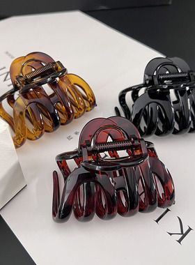 发量多抓夹Caml prai法国超大发量多抓夹加大号加宽盘发抓鲨鱼夹