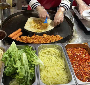 武大郎烧饼专用锅烤鱼锅中间略凹商用摆摊新式卷饼鸡蛋包糯米饭锅