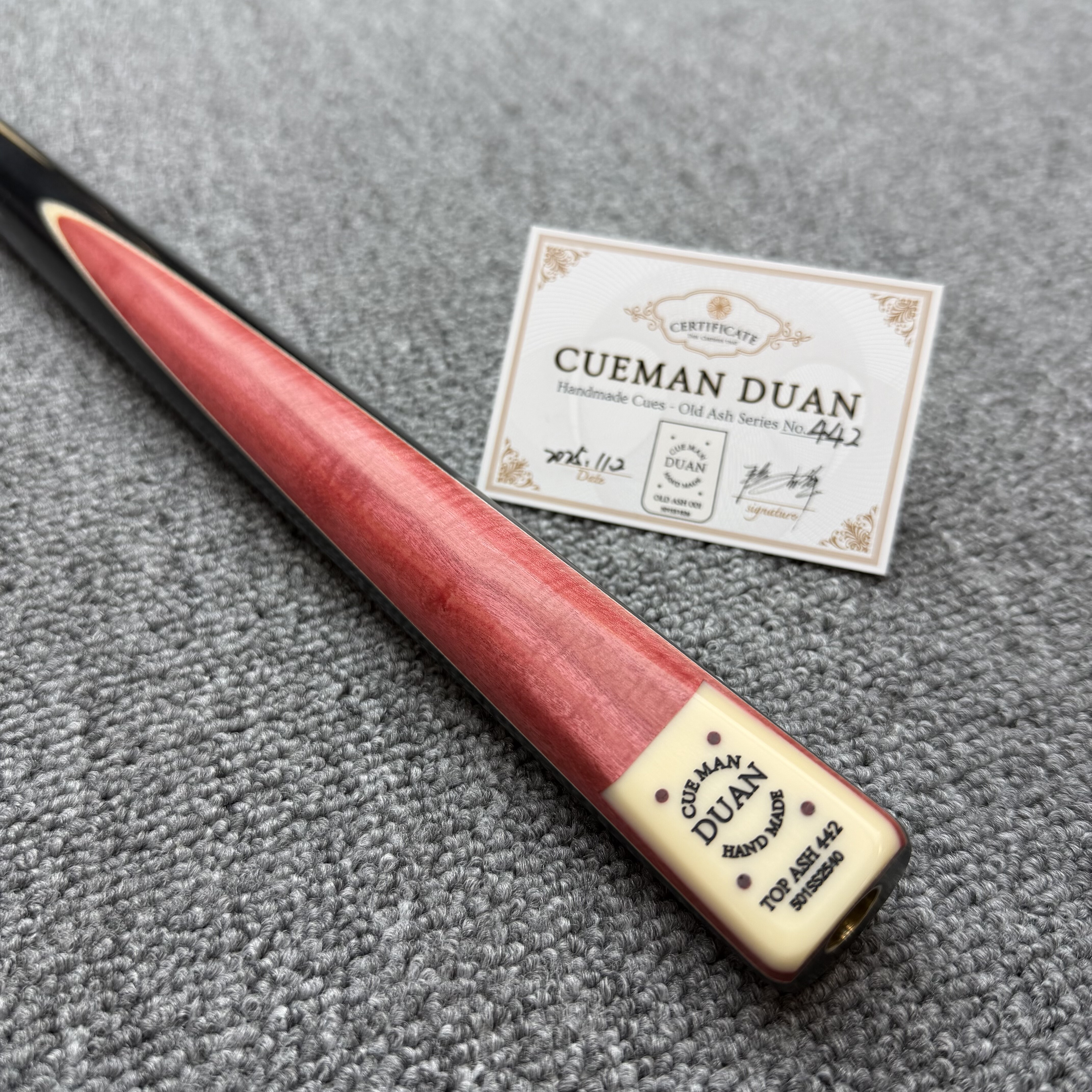 段氏球杆超级方牌TOP单插展览级粉象编号442中八参数现货