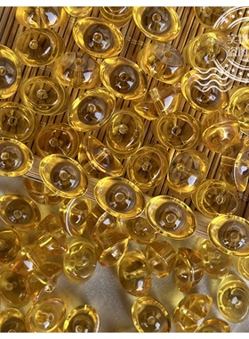 【水晶小元宝】带孔小元宝1.4cm 手工串珠小元宝 招财进宝 装饰品