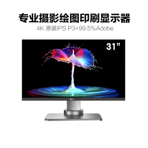 zeol卓尔31英寸4K显示器IPS屏幕10bit设计摄影印刷4K显示器i8s