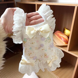 幼犬衣服小奶狗小体犬泰迪比熊家居服吉娃娃专用小猫幼猫吊带裙