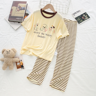 『怕热选他』品质莫代尔儿童睡衣男女童空调服薄款家居服亲子睡衣