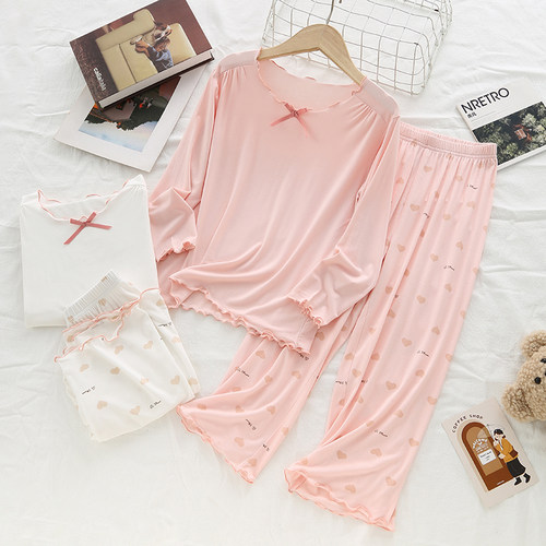 软糯莫代尔春夏女童睡衣家居服