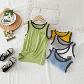 薄款 儿童吊带2024年夏款 背心男童女童夏季 莫代尔睡衣背心家居外穿