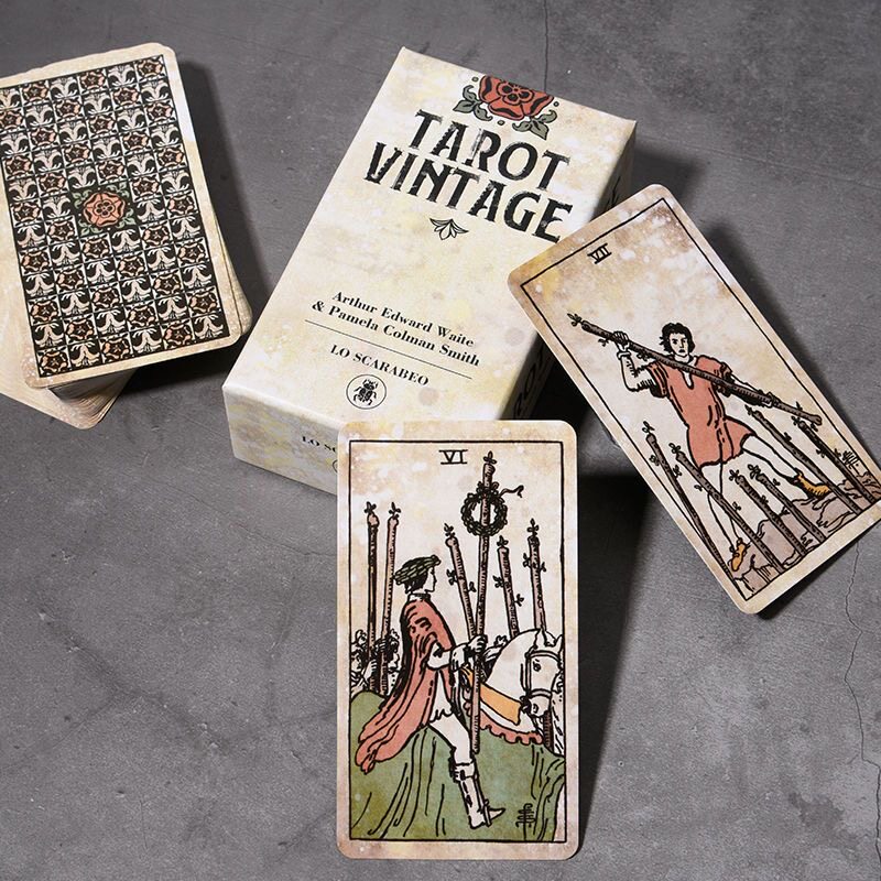 12X7 Vintage Tarot 复古经典古体韦特塔luo牌维特罗牌塔78张卡牌