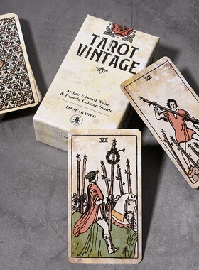 12X7 Vintage Tarot 复古经典古体韦特塔luo牌维特罗牌塔78张卡牌
