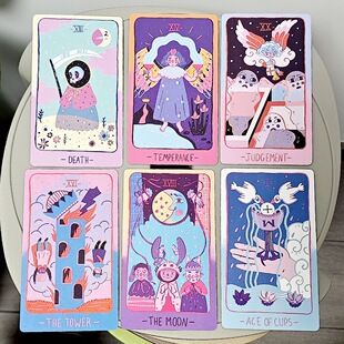 柔幻棱镜塔罗牌可爱风韦特系塔luo牌12*7cm高颜值