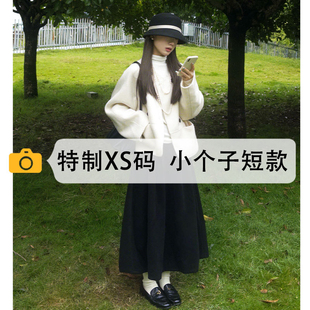 显高伞裙 加厚a字裙中长款 150cm小个子毛呢裙子半身裙冬季 2025新款