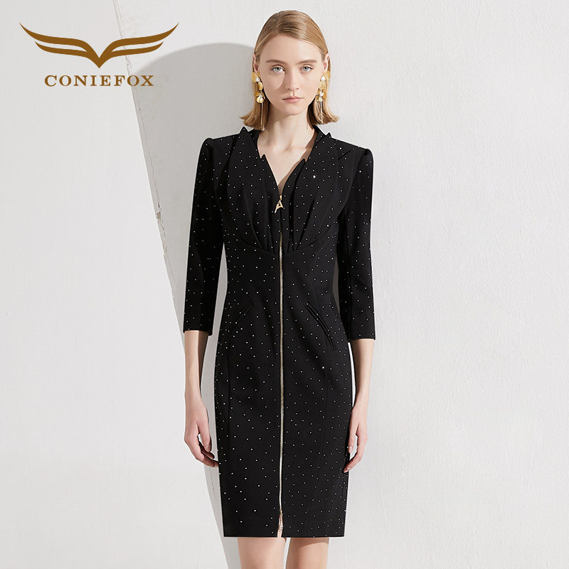 创意狐2025新款小众高端礼服小个子短款设计师名媛小黑裙连衣裙女