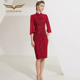 创意狐高端宴会晚礼服女2026新款 改良旗袍红色酒会小礼裙连衣裙女