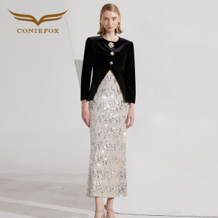 两件套 显瘦穿搭高级感气质长袖 创意狐减龄搭配一整套2026时尚 套装