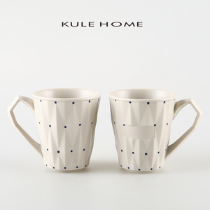 KULE HOME  陶瓷水杯子创意潮流家用马克杯咖啡杯北欧轻奢早餐杯