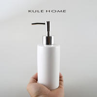KULE HOME Simple Ceramic lotion bottle, hand sanitizer press bottle, body wash, shampoo and conditioner portioned bottle thumbnail 7