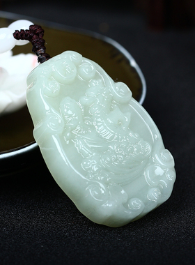 2026年珍藏款生肖属鼠吉祥物祥龙护塔和田玉吊坠男女款