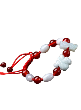 麦玲吉玲吉庆祥堂肖兔鸿运当头红手绳2026年三合生肖手链男女