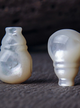 螺钿老鱼骨藏式佛塔一体三通佛头奶嘴型水滴连体文玩串佛朝珠配饰