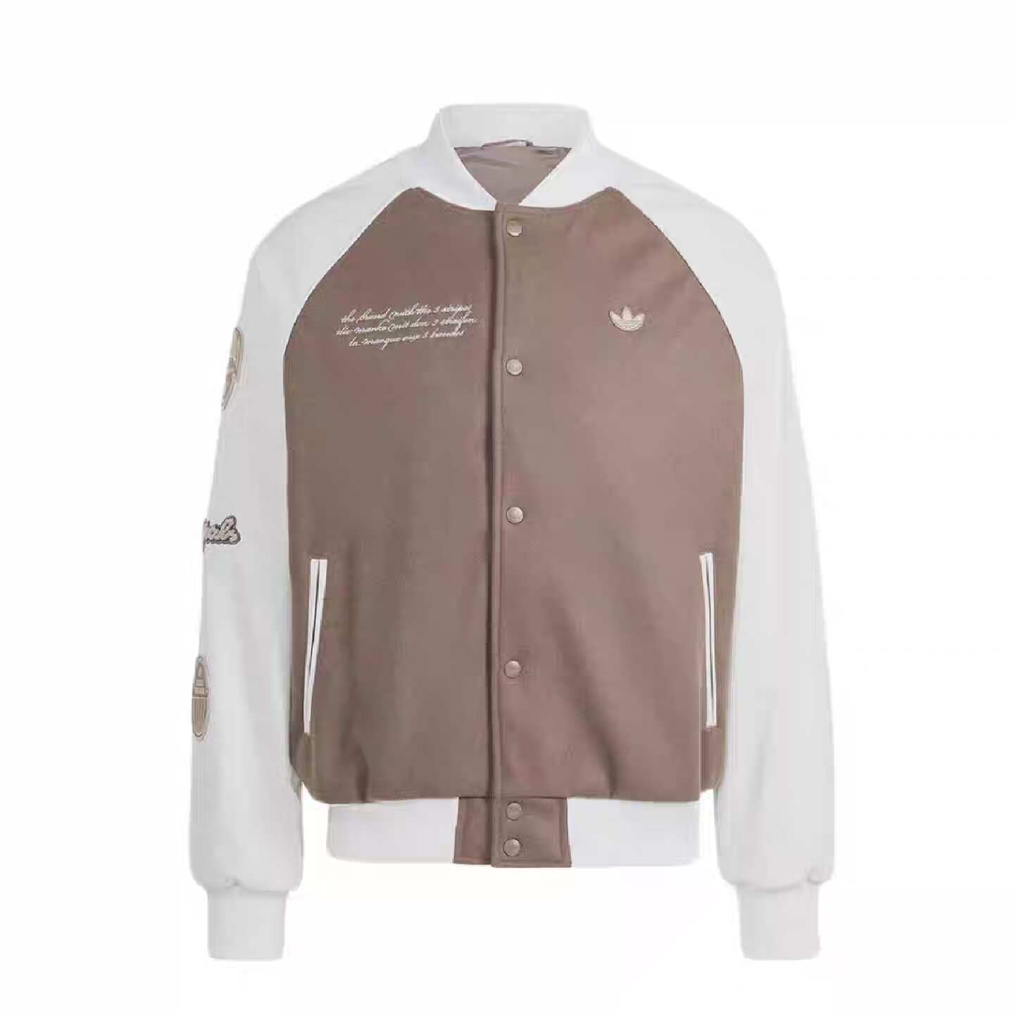 潮包背 现货 Adidas 三叶草男款复古棒球运动休闲外套 IS0191