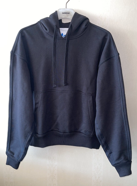 潮包背 现货 Adidas 三叶草Blue Version男女连帽套头卫衣 HM5115