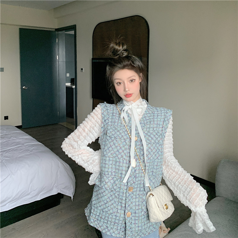 Two piece suit of small fragrance vest suit 2020 new women's fried Street fashionable shirt
