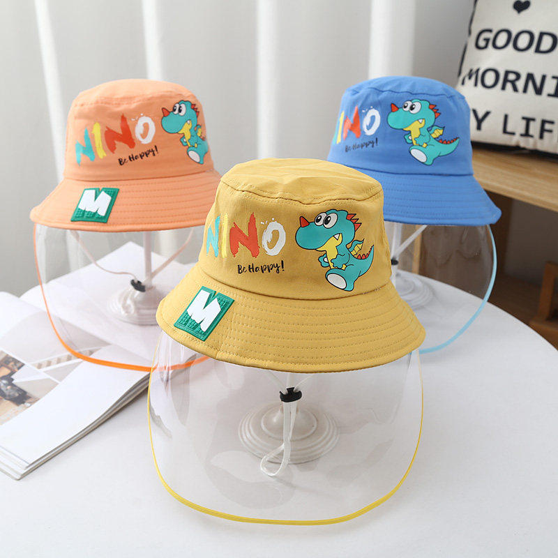 小童防护帽防飞沫可拆卸面罩男女童防护帽宝宝防疫帽防风春秋盆帽