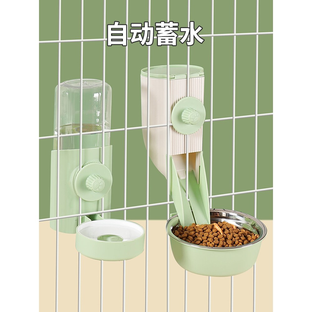 猫咪挂式饮水机喂食器狗狗自动喝水器悬挂笼子碗食盆兔子宠物用品