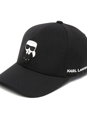Karl Lagerfeld 卡尔拉格斐男女通用织物老佛爷徽标图案棒球帽
