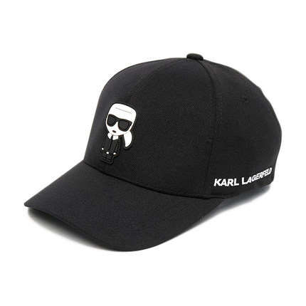 Karl Lagerfeld 卡尔拉格斐男女通用织物老佛爷徽标图案棒球帽