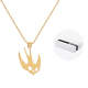 MCQ金色燕子吊坠项链女日韩风黄铜链条锁骨链成人饰品