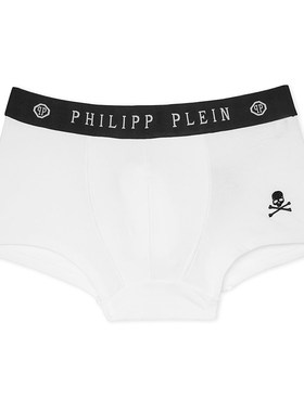 Philipp Plein菲利普普兰男士白色棉质中腰三角内裤骷髅头标志