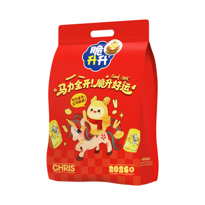 脆升升2026新年马年年货大礼包薯条薯片零食囤货送礼528g
