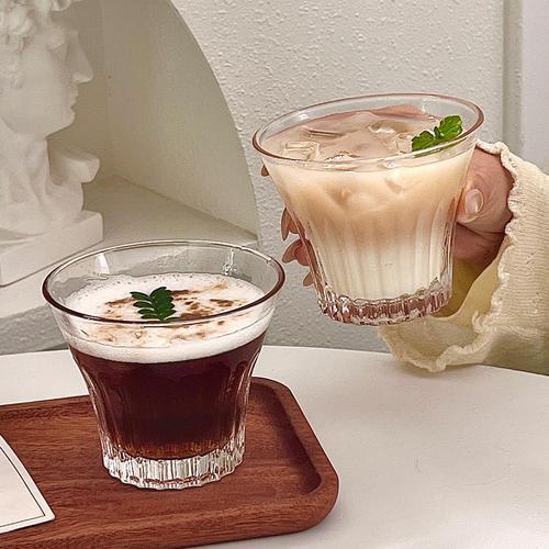 咖啡玻璃杯子设计师款拿铁杯美式高级dirty意式浓缩咖啡杯