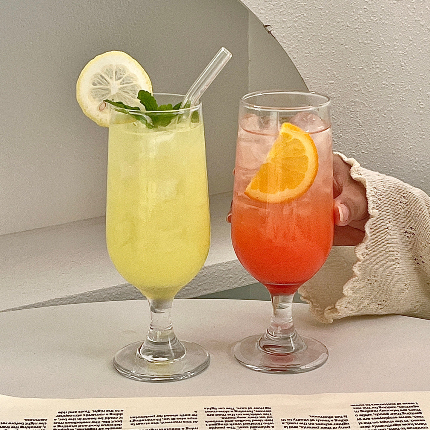 ins风网红果汁杯玻璃杯奶茶杯饮品杯饮料杯鸡尾酒杯果茶水杯子