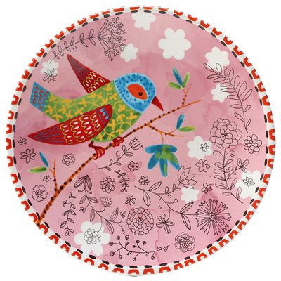 浅盘陶瓷圆形手绘8寸西餐中菜盘