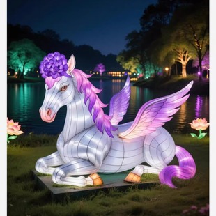 2026马年大型春节花灯造型定制元宵节日花灯自贡非遗彩灯制作厂家