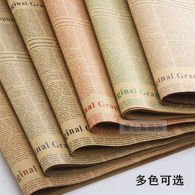 幼儿园教室走廊区角复古英文牛皮报纸环创主题墙面布置装饰材料