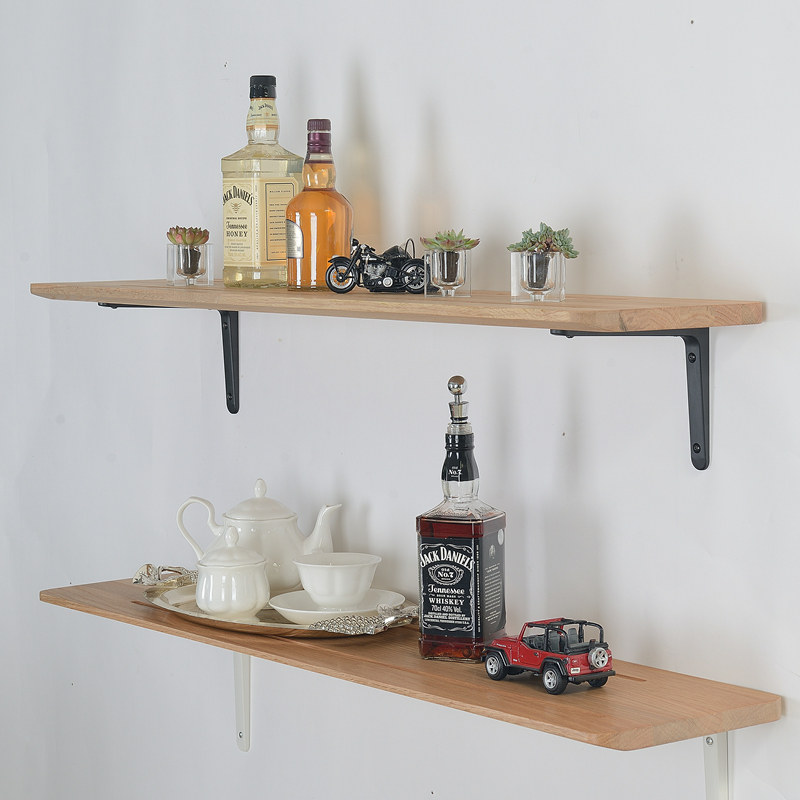 简约一字搁板置物架实木隔板墙上壁挂创意书架客厅电视墙机顶盒架