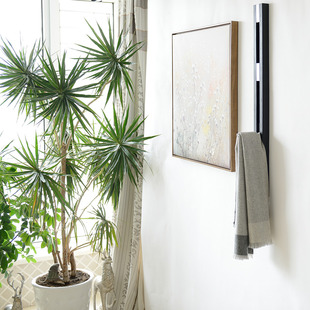 简约现代实木墙上挂钩衣帽架室内门厅挂衣架卧室收纳创意壁挂橡木