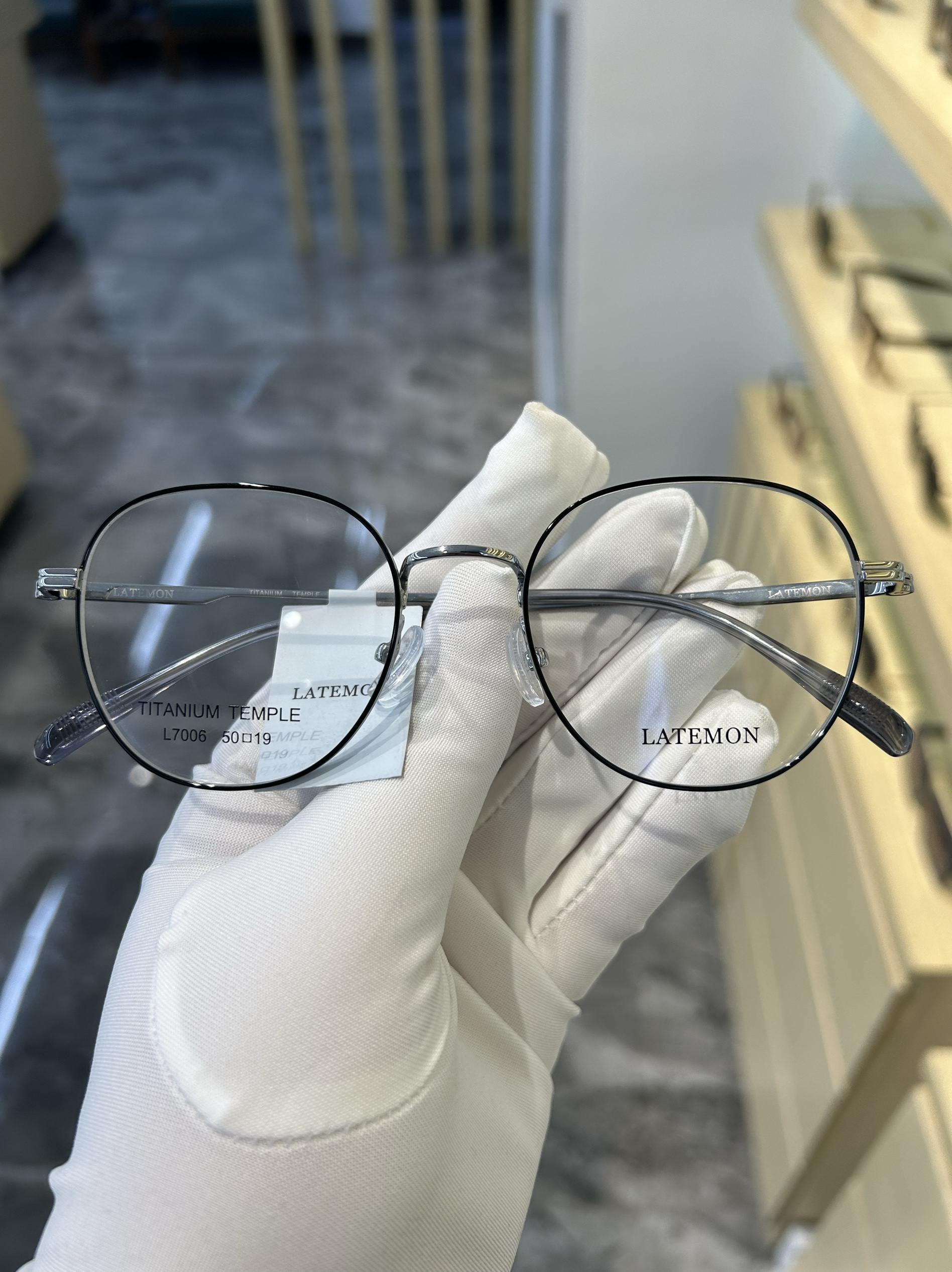 浪特梦超轻简约钛合金眼镜框女近视防蓝光金丝镜架男L7006