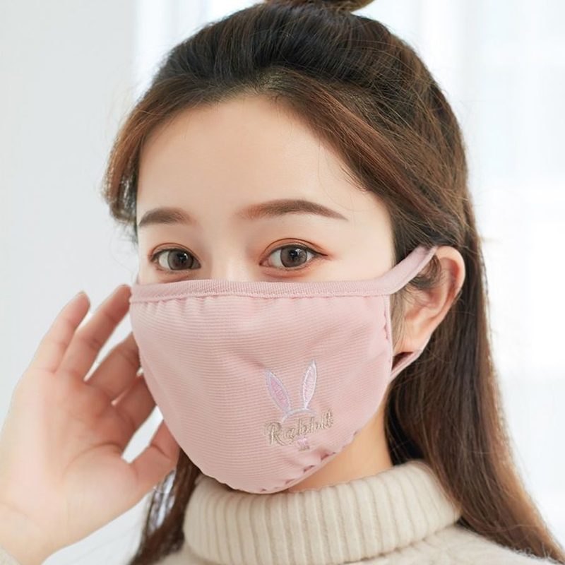秋冬季口罩女高颜值纯棉加大加厚防风防尘防寒保暖透气棉布可水洗