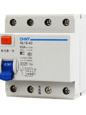 正泰漏电保护器NL1E-63 4P（3P+N) 25A  40A 63A三相四线断路器