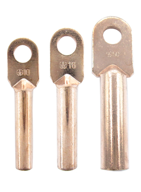 深圳发货 25平方铜鼻子 铜接头 接线端子 DT铜鼻子电线接头接线耳