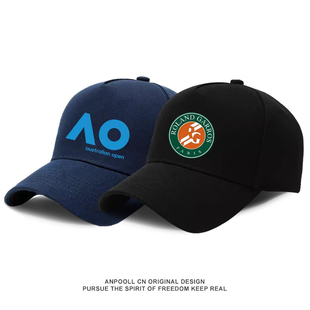 定制澳网法网温网美网球公开赛训练帽网球俱乐部遮阳鸭舌帽棒球帽