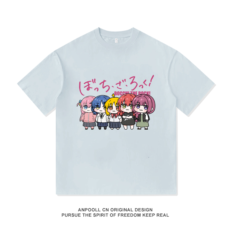 孤独摇滚doro联动漫恶搞原创意重磅纯棉短袖T恤男装夏季宽松衣服